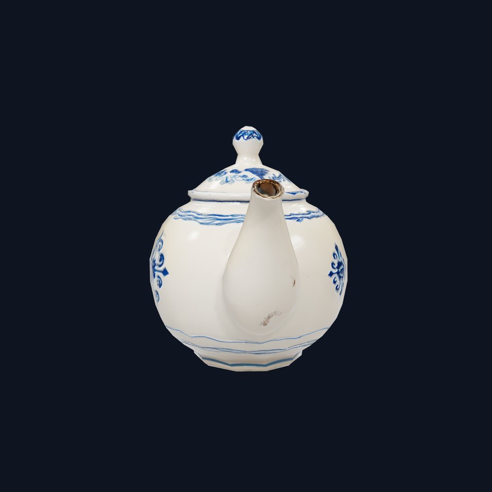 Blue Floral Teapot model pack